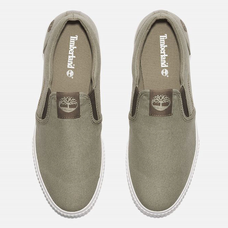حذاء رياضي Timberland Low Slip On للرجال البالغين، لون بيج