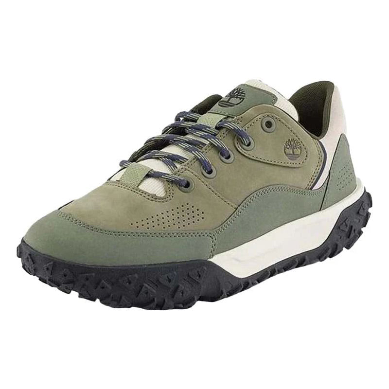 حذاء Timberland منخفض برباط للمشي لمسافات طويلة B للبالغين والرجال في الهواء الطلق باللون الأخضر الزيتوني