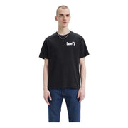 تي شيرت Levis Ss مريح للرجال البالغين باللون الأسود