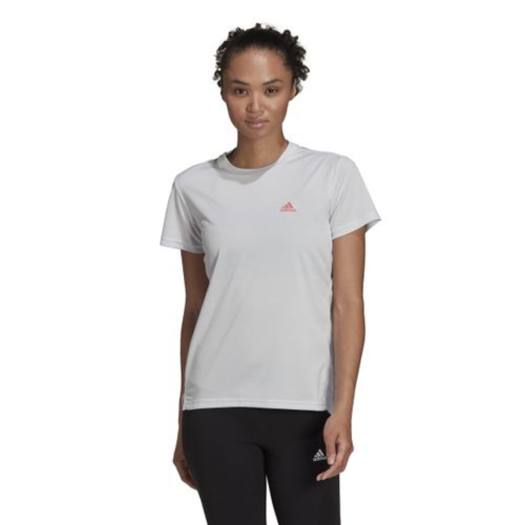 Adidas Aeroready Designed 2 Move 3-Stripes Sport T-Shirt Adults Female Tshirts Grey
