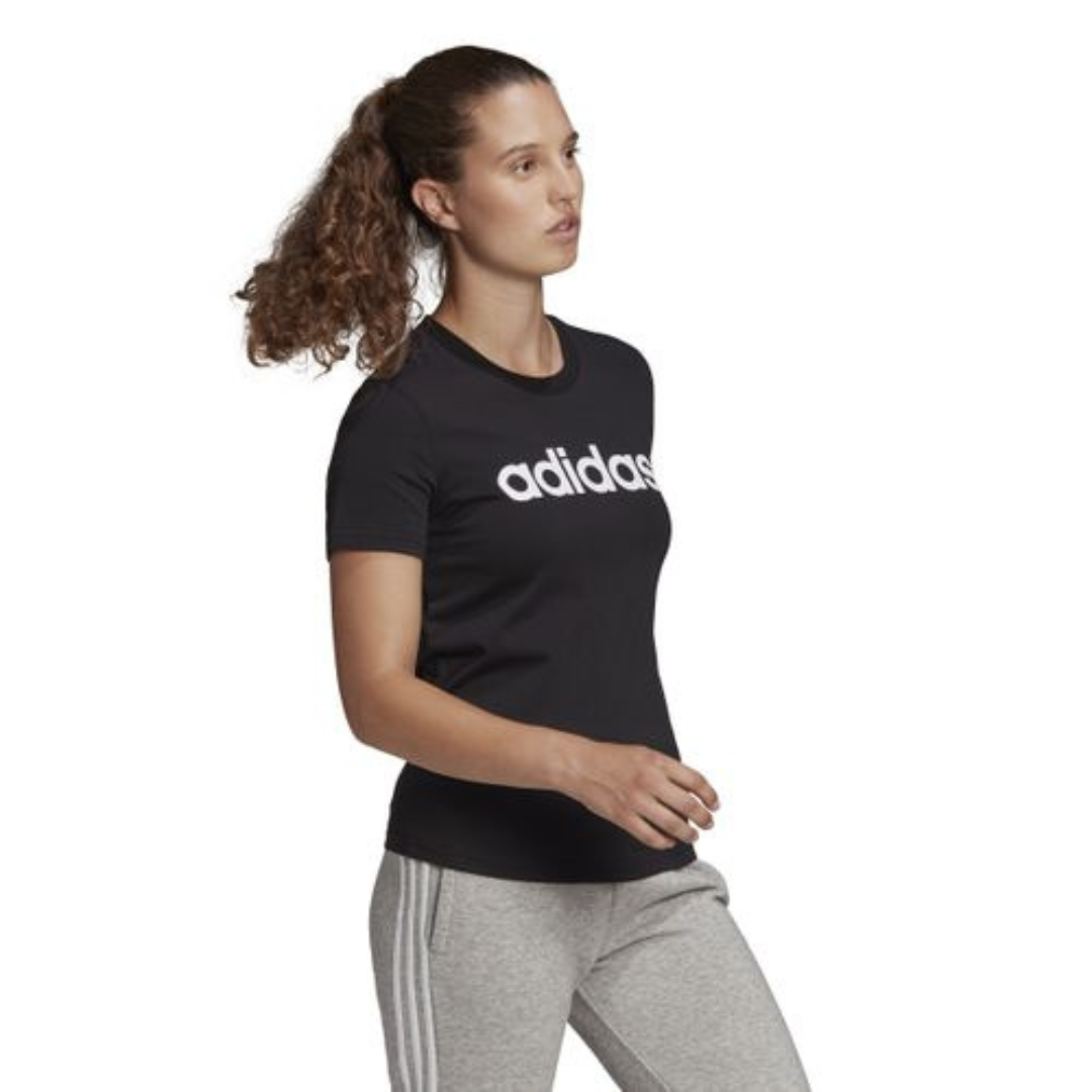 Adidas Loungewear Essentials Slim Logo T-Shirt Adults Female Tshirts Black