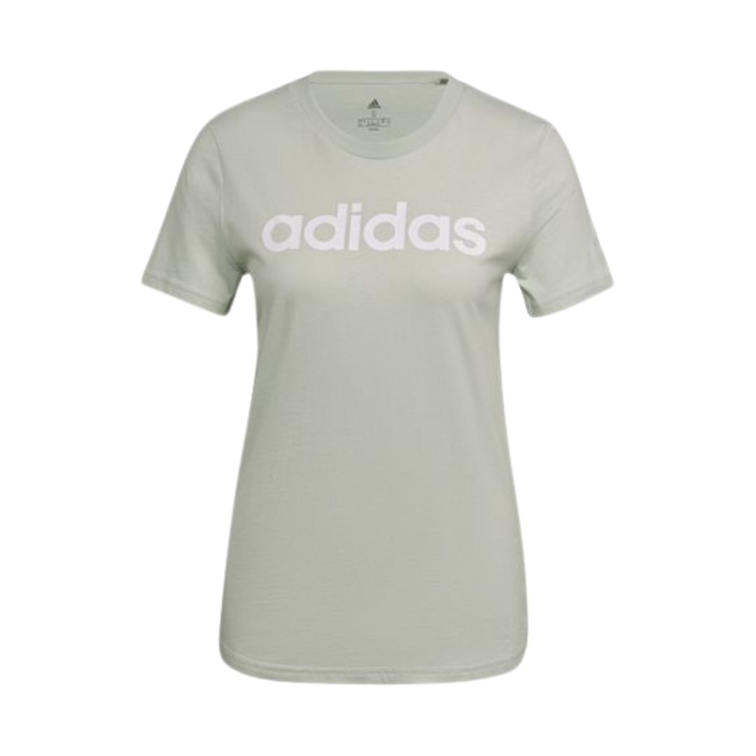Adidas Loungewear Essentials Slim Logo T-Shirt Adults Female Tshirts Green