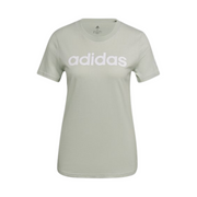 Adidas Loungewear Essentials Slim Logo T-Shirt Adults Female Tshirts Green