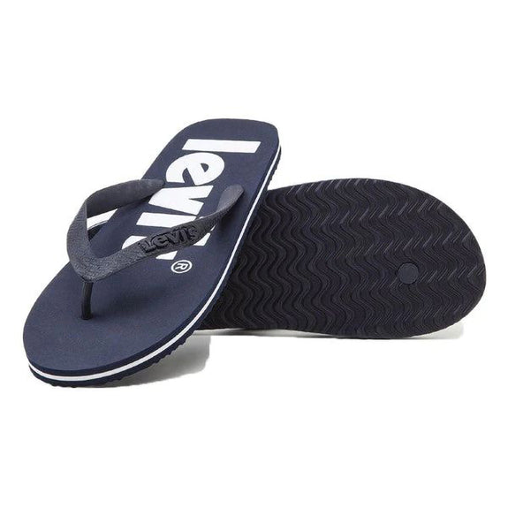 Levis Dixon Poster Adults Male Flip Flops Navy Blue
