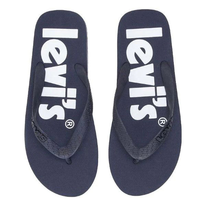 Levis Dixon Poster Adults Male Flip Flops Navy Blue