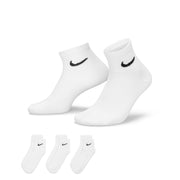 Nike Training U Nk Everyday Ltwt Ankle 3Pr Adults Unisex Ankle Socks White